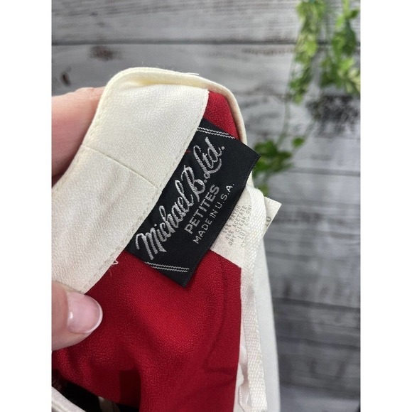 Vintage 90's Y2K Michael B Ltd. Vest Jacket 1pc size 10 Petite Red Gold Jewels - Picture 15 of 15